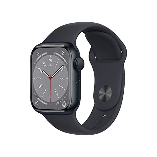 Image of Apple Watch Series 8 (GPS, 41MM) - Midnight Aluminium Case with Midnight Sport Band (Renewed)