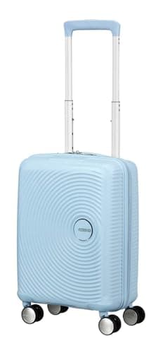 Image of American Tourister Soundbox Mini - Children's Suitcase 47 x 32 x 21 cm, 22 L - Hard Shell Hand Luggage Trolley, Suitable for EasyJet - Lightweight with 4 Wheels, Pastel Blue (Pastel Blue)