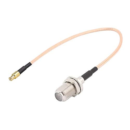 Image of TengKo RG316 Coax Coaxial Cable, 15cm Wifi Antenna Adapter MCX Male Straight Switch to F Female Jack Pigtail Cable