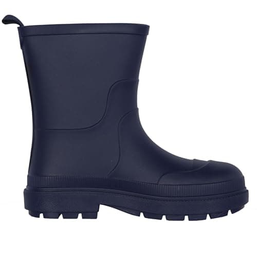 Image of A2Z 4 Kids Girls Rain Boot Non-Slip Waterproof PVC - Wellies Puddle Pals Navy 11 UK CH