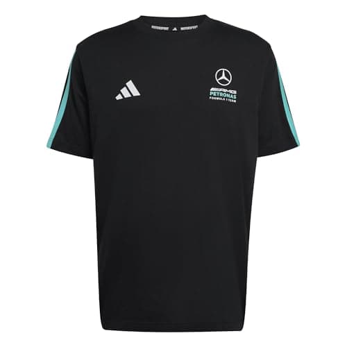 Image of adidas Men's Mercedes - AMG Petronas Formula 1 Team DNA TEE, Black/semi Mint Rush, M