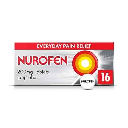 Image of Nurofen Ibuprofen 200mg Tablets, 16 Caplets for Headache, Migraine, Back Pain, Cold & Flu Relief, 8-Hour Painkiller, Over-The-Counter Medication