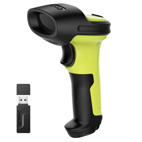 Image of Inateck 2D Bluetooth Barcode Reader, Portable 1D 2D Wireless Barcode Reader, 1 Charge 180 Days Standby, Barcode Scanner with AI, App and SDK, BCST-72, Green
