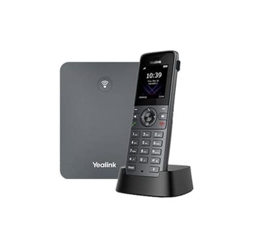 Image of Yealink W73P Cordless DECT IP Phone System Bundle Package, HD Voice, Modern Design, 1.8 Inch TFT Colour Display, HAC Compliant (Includes 1 x W73H Handset & 1 x W70B Base Station) – Space Grey