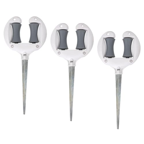 Image of Ejoyous Ground Level Garden Hose Guide Nail Top Roller, Water Pipe Positioning Pointed Head Lawn Hose Guide Spike Holder for Agriculture Greenhouse Flower Beds