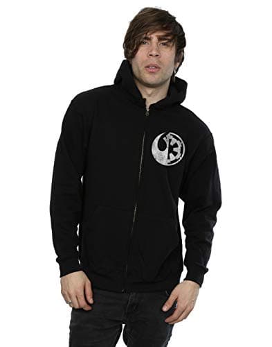 Image of Star Wars Men's Rogue One Rebel Zip Up Hoodie X-Large Black