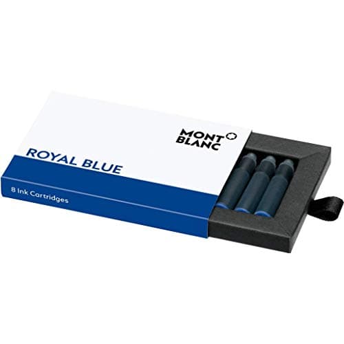 Image of Montblanc Ink Cartridges Royal Blue 105193 – Refill Ink in Blue for Fountain Pens – Quick-Drying – 8 Cartridges