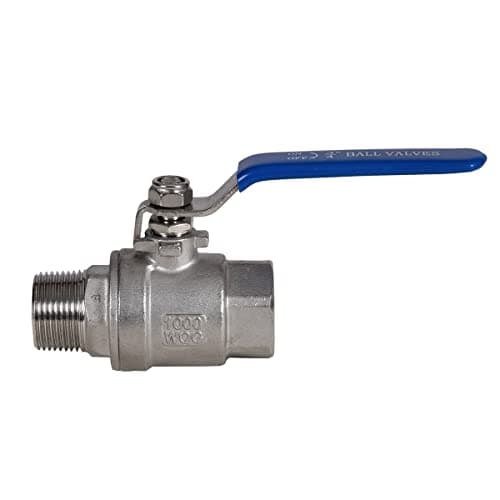 Image of JIVTO Stainless Steel Ball Valve 3/4 Inch BSP,Male to Female, Full Port Valve for Gas, Oil, Liquid, Water.