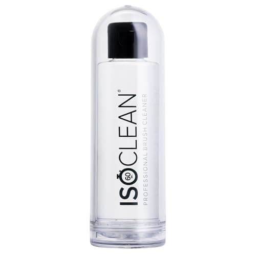 Image of ISOCLEAN Makeup Brush Cleaner – Gentle Daily Use Solution, Reduces Product Buildup, Improves Application, Easy Clean Brush Cleaning Solution & Sponge Cleaner - Easy Pour with Dip Tray, 165ml