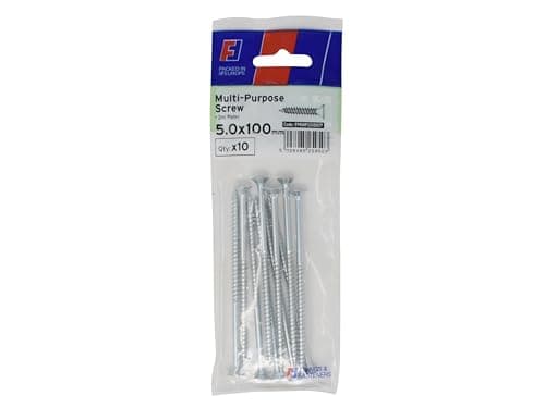 Image of Forgefix Multi-Purpose Pozi Screw CSK ST ZP 5.0 x 100mm ForgePack 10, used in all trades including joinery, electrical and plumbing