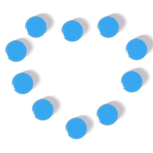 Image of QOJOPU Fridge Magnets, 10PCS Strong Magnet for Notice Board, Mini Round Heavy Duty Magnets for Crafts, Small Magnets for Adults, Soft Navy Blue Whiteboard Magnet, Cute Magnetic Dots for Office, School