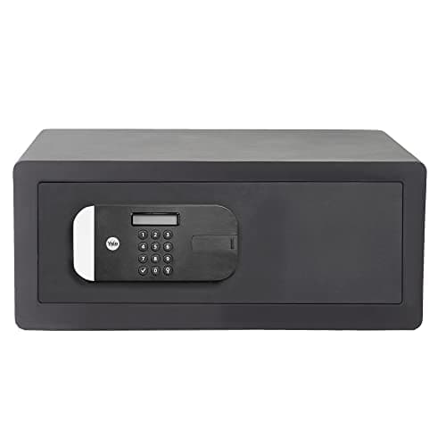 Image of Yale Laptop Maximum Security Fingerprint Safe, Sold Secure Silver, Secured by Design approved, Digital Keypad, LED Light Indicators, Steel Locking Bolts, Emergency Override Key - YLFM/200/EG1