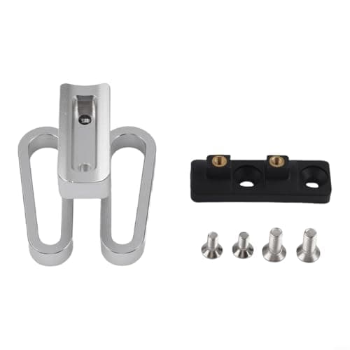 Image of GANCEI Folding Bike Bag Bracket for Brompton and for DAHON, Front Carrier Block Adapter with Quick for UNLOCK, 6061 Aluminum Alloy Mount for Pig Snout Frame, Compact Rack Support in Silver(black)