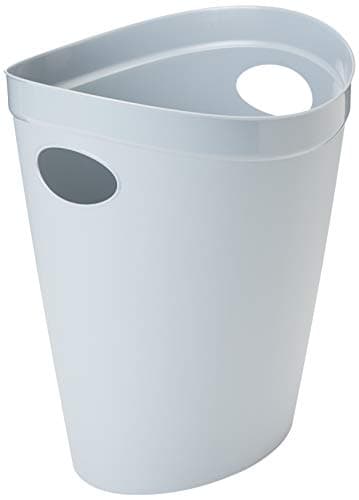 Image of Addis Eco 100% Recycled Plastic Waste Paper Office Bedroom Trash Bin, 12 Litres, Light Grey