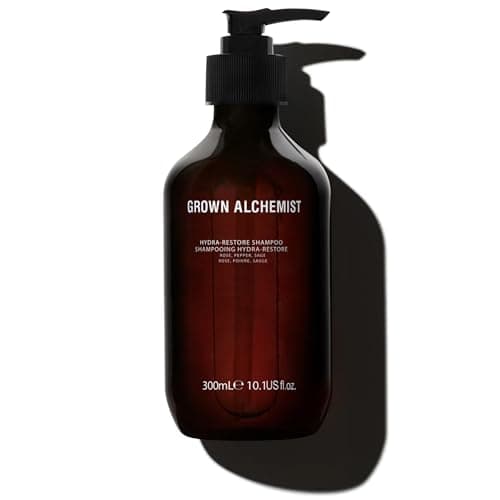Image of Grown Alchemist Hydra-Restore Hydrating Shampoo - Sage, Pepper & Rose, Sulphate Free - Clarifying Shampoo to Remove Build Up, Deep Cleansing & Hair Strengthening - Natural Vegan Formula 300 ml