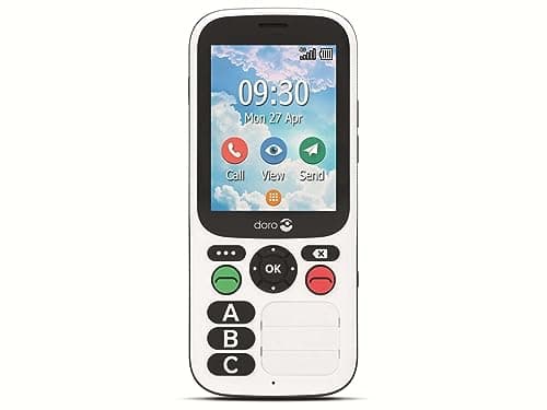 Image of Doro 780X 4G GSM Mobile Phone, Very Easy To Use With Only Three Large Direct Dial Buttons, Bluetooth, Emergency Call Button, GPS, Wi-Fi, IP54 Waterproof, Black And White, 380474