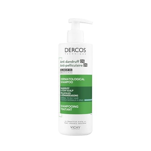 Image of Vichy Dercos Technique Anti-Dandruff Purifying Shampoo, With 1% Salicylic Acid & Selenium Disulfide, For Sensitive Oily Hair & Scalp, Removes Visible Flakes, 390ml