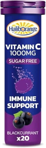 Image of Haliborange Vitamin C Effervescent 1000mg Blackurrant Flavoured Sugar Free Tablets - 20 Tablets
