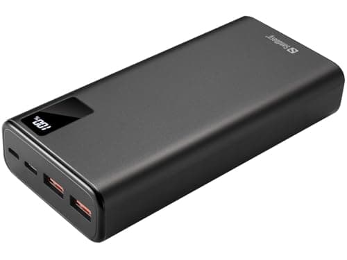 Image of Sandberg Powerbank USB-C PD 20W 20000 | Fast Charging Technology | 8 Phone Charges | Power Delivery w 20000 mAH | Portable Charger | Dual Charging | Backup Battery w USB C, USB A | Mobile Power Bank