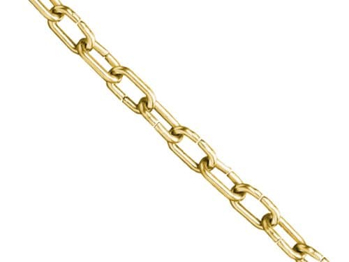 Image of Faithfull FAICHCC1610B Polished Brass Clock Chain 1.6 mm Link Dia. x 10 m Length