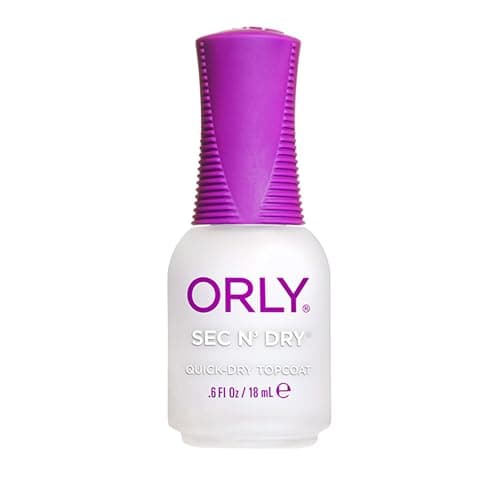 Image of ORLY Sec 'N Dry Quick-Dry Topcoat | Fast-Drying Formula | Long-Lasting Shine, Smudge-Free Finish | Chip Resistant, and Smooth Application for Salon-Quality Nails at Home (18ML)