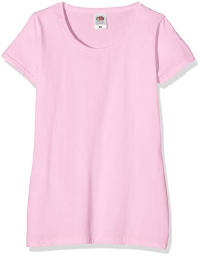 Image of FRUIT OF THE LOOM Women's Valueweight Short Sleeve T Shirt, Pink, M UK