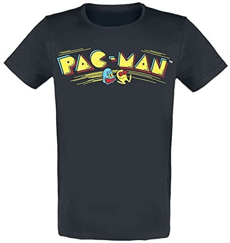 Image of Pac-Man - Retro Logo Men's T-Shirt (XL) Black