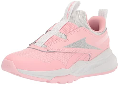 Image of Reebok Girls XT Sprinter Slip On Running Shoe, Pink Glow/Silver Metallic, 6.5 Little Kid