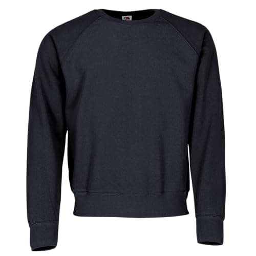 Image of Fruit of the Loom Raglan Classic Mens Sweatshirt - Blue - Large
