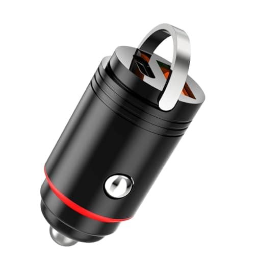 Image of USB C Car Charger, 48W PD & QC3.0 Dual Port Car Phone Charger, Mini Metal Cigarette Lighter USB Charger 12V Socket, USB Car Adapter Fast Charging for iPhone 15 14 13 12 Pro Samsung Galaxy etc
