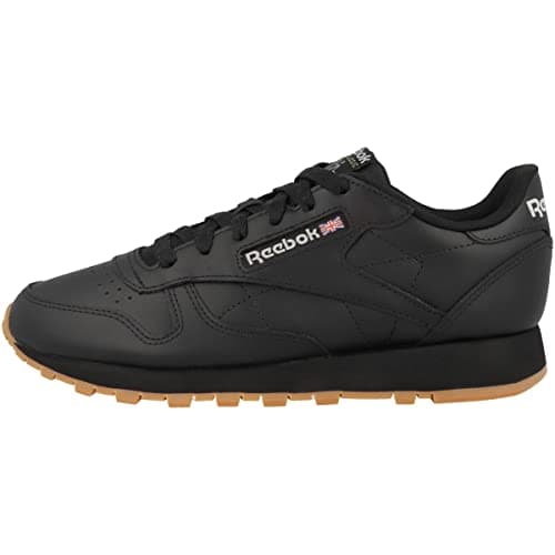 Image of Reebok Women Classic Leather Sneaker, Core Black/Pure Grey 5/Reebok Rubber Gum-03, 7