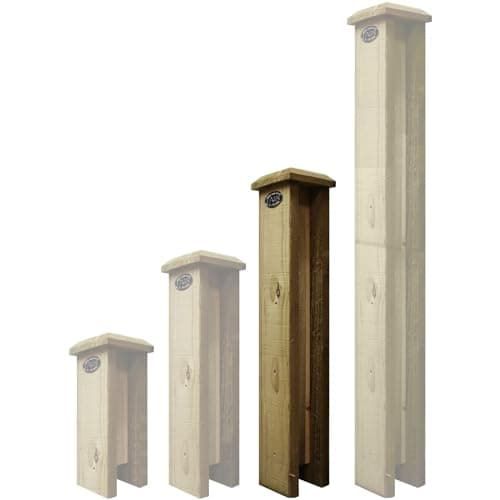 Image of Premier Garden Supplies Concrete Post Extenders (2-WAY STRAIGHT) W.100mm x D.100mm x Height 2ft (60cm) Designed for Flat or Bobble Top Posts Can be self adjusted for Pyramid Top