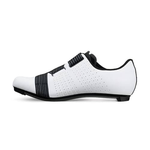 Image of Fizik R5 Tempo Powerstrap Clip-in Cycling Shoes, White/Black, Size 45 EU