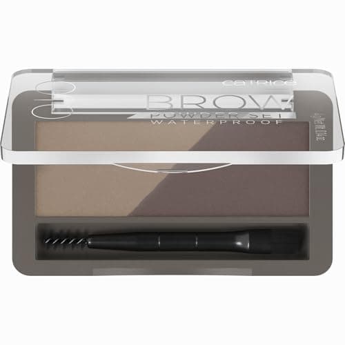 Image of Catrice Brow Powder Set Waterproof Eyebrow Set, No. 010 Ash Blonde, Multicoloured, 2 Brown Tones, Long Lasting, Instant Result, Matte, Vegan, Waterproof, Microplastic Particles Free (4g)