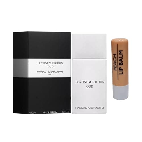 Image of Platinum OUD - Eau de Parfum Spray Long Lasting Fragrance- 100ml With Free Peach Lip Balm