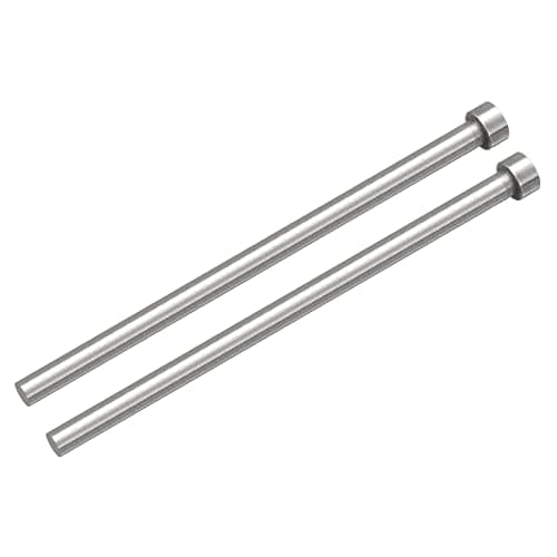 Image of sourcing map Straight Ejector Pins, 7mm (9/32") Dia. 65Mn Steel Round Tip Punch 150mm (6") Long for Mechanical Maintenance 2Pcs