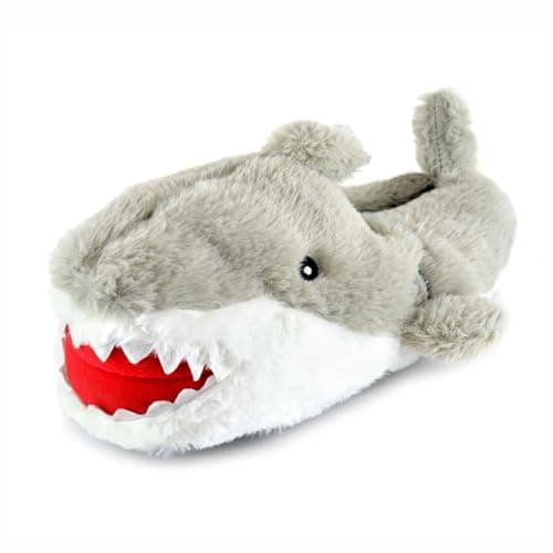Image of A2Z 4 Kids Boys Girls Cute Animal Novelty Slippers Winter Plush Warm Slippers - SLPR AZ31753 Shark 11/12 UK Ch
