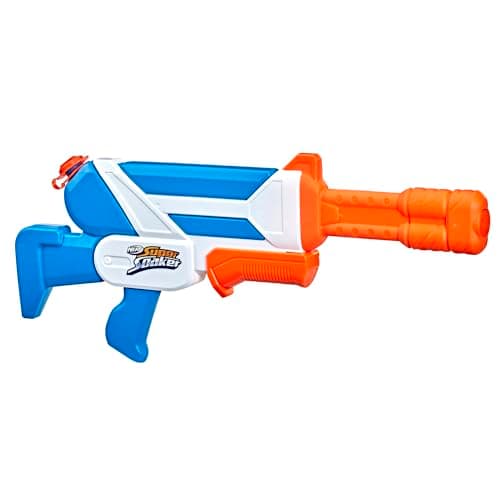Image of Nerf Super Soaker Twister Water Blaster, 2 Twisting Streams of Water, Pump to Fire, Outdoor Water-Blasting Fun, Multicolor (F3884)