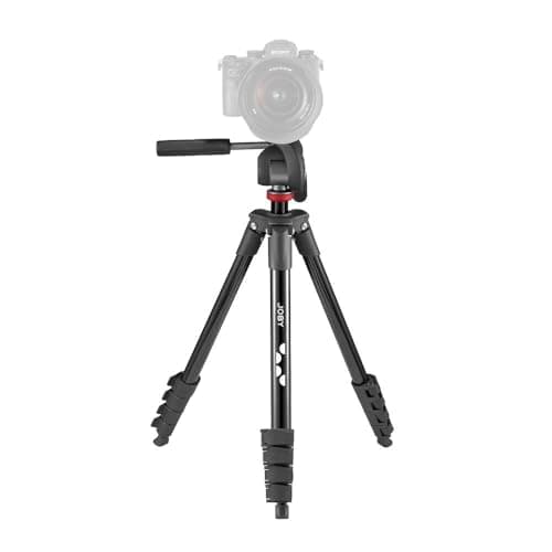 Image of JOBY Compact Advanced, Camera Tripod with 3-Way Head, Universal ¼-20” Quick Release Attachment and Carrying Bag, for CSC, DSLR, Mirrorless Camera, Smartphone, Colour: Black