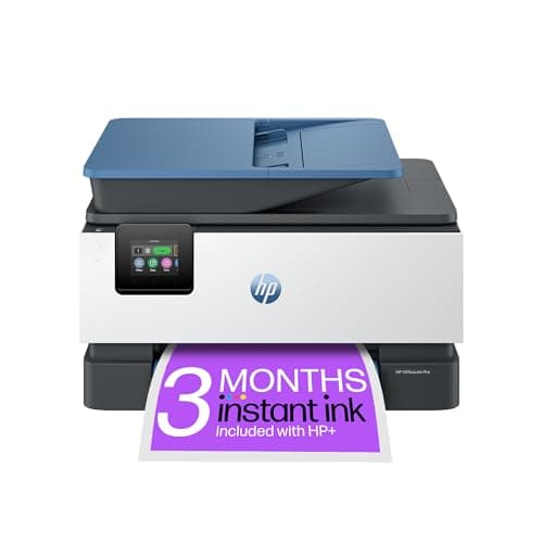 Image of HP OfficeJet Pro 9125e All-in-One Printer | Colour | Printer for Small Office | Print, Scan, Copy, Fax, Automatic Document Feeder| 3 Months of free Instant Ink | Easy Setup | Up To 3 Years Warranty