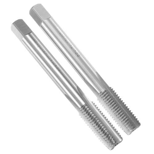 Image of sourcing map 2pcs Metric Hand Tap Set, M10 x 1.25 Taper/Plug Thread Screw Taps, High Speed Steel Hand Threading Tapping Tool Kit
