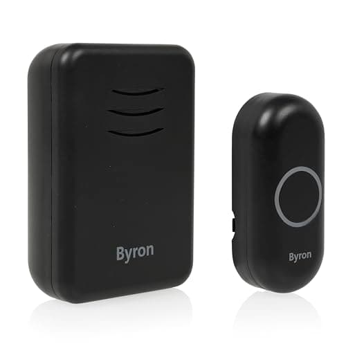 Image of Byron Wireless Portable Doorbell Set – 150 m Range – 16 Melodies – DBY-22351BS