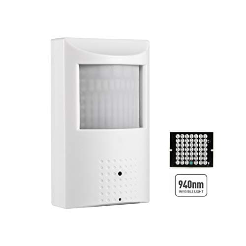 Image of REVODATA 5MP PIR 940nm Invisible LED POE IP Camera Built in Microphone,Pinhole 3.7mm Lens 80° IR Night Vision CCTV Audio Indoor Security PIR Video Camera, P2P H.265 Motion detection (IPIR-P-A-HS)
