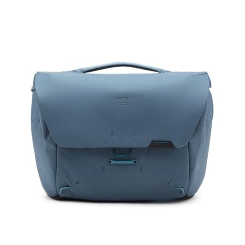 Image of Peak Design Everyday Messenger V3 13L, Ocean, Weatherproof Camera and Work Bag with Laptop Sleeve, Expandable, MagLatch Closure, FlexFold Dividers, Fits 13" Laptop, Messenger Bag for Men and Women