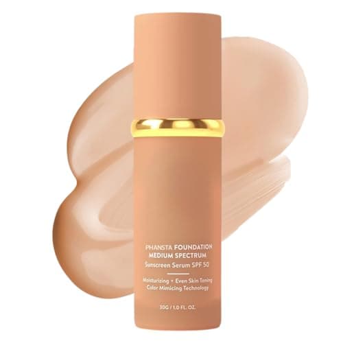 Image of Luxes Colour Changing Foundation For Mature Skin,Foundation 4 In 1 Medium Spectrum With SPF 50,Hydrating Medium Full Coverage Concealer to Cover Fine Lines,Long Wear Foundations Makeup (Medium)