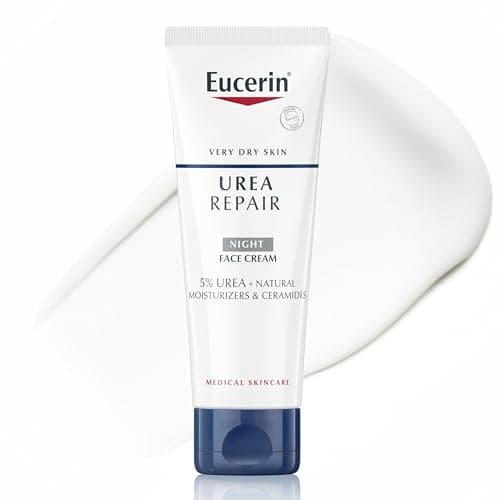 Image of Eucerin UreaRepair Replenishing Face Night Cream 5% Urea 50ml, Intensive Night Cream for Dry and Rough Skin, Skincare with Urea for Dry Skin
