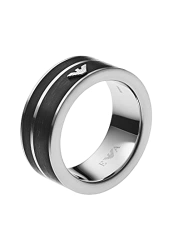 Image of Emporio Armani Ring for Men , 9/10/11/11.5mm Silver Stainless Steel Ring, EGS2032040