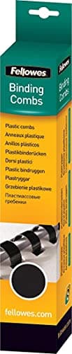 Image of Fellowes Plastic Comb Binding Spines, 5/16 Inch Diameter, White, 40 Sheets, 100 Pack (52508)