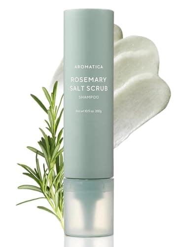 Image of AROMATICA Rosemary Salt Scrub Shampoo - Hair Loss Korean Scalp Detox Shampoo with Rosemary Scalp Oil | Scalp Exfoliator with Salt Scrub for Oily Scalp | Sulfate Free, Silicone Free (10.5 oz / 300g)