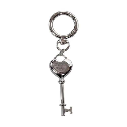Image of Hangsu Classical Heart Keychain Jewelry Trendy Alloy Keyring Gift Elegant Key Chain for Friend Family Romance Occasions Portable Love Keychain for Bags & Backpacks
